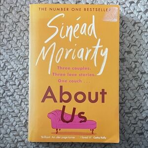 3 for $10 Sinead Moriarty "About Us" Paperback - Yellow & Pink Cover